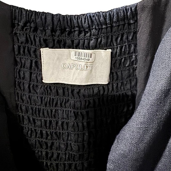 Capulet Revolve Black Bernie Dress Sz S Small No Tie Puff sleeve - Picture 5 of 8